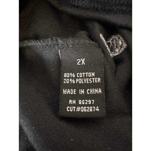 BCBGMaxazria Vintage Velour Track Pants Rhinestone Crown Logo Black Sz 2X Y2K - Picture 9 of 10